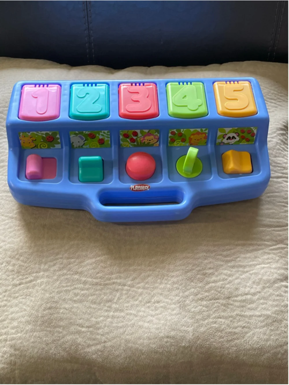 Vintage Playskool Baby Learning Toy Pop-Up Animal Activity Center Multicolor